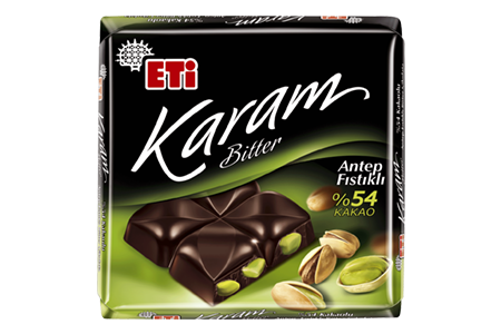 Eti Karam-54%巧克力開心果口味 (80g)