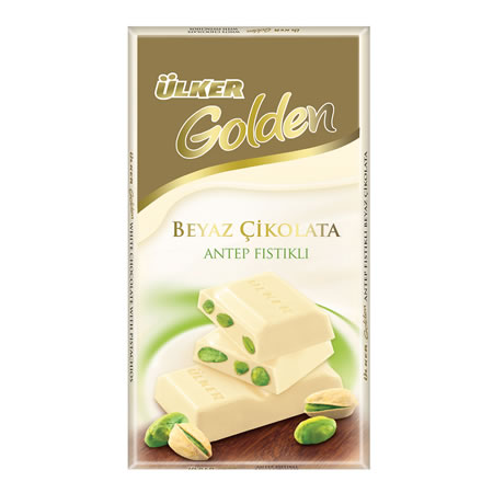 【土耳其】季節限定 Ülker Golden開心果白巧克力