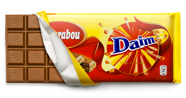 【瑞典】 最老牌巧克力Marabou Daim 脆杏仁焦糖夾心牛奶巧克力(100g)