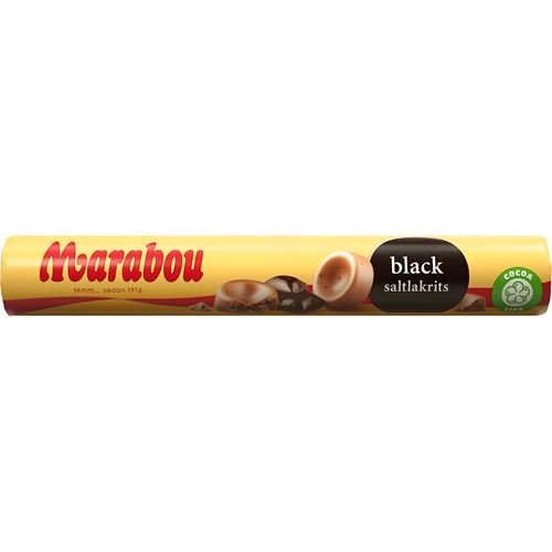 【瑞典】Marabou Black saltlakrits Salty Liquorice甘草糖巧克力(71g)