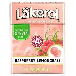 【瑞典】Läkerol 無糖潤喉糖-覆盆莓檸檬草Raspberry Lemongrass 23g