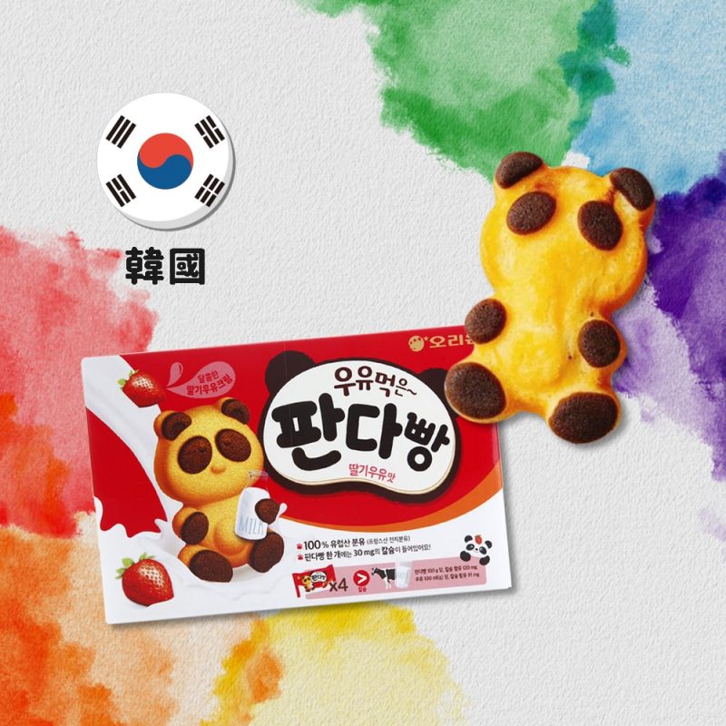 【韓國】熊貓蛋糕草莓牛奶口味
