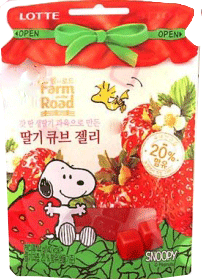 【韓國】Lotte田園史努比草莓水果軟糖 (44g)