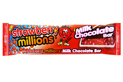 【英國】Millions草莓牛奶巧克力棒 (45g)