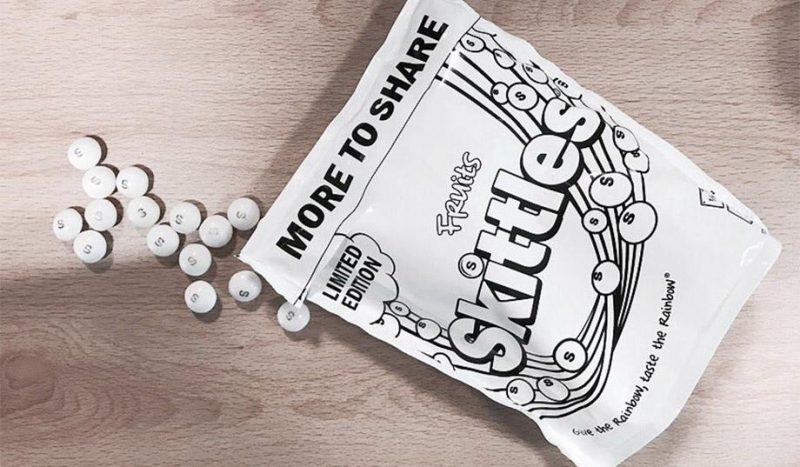 white skittles-support Pride Month Campaign 