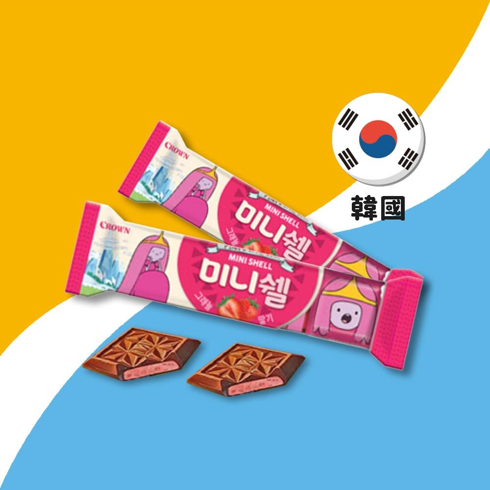 【韓國】Crown探險活寶Mini巧克力-草莓口味