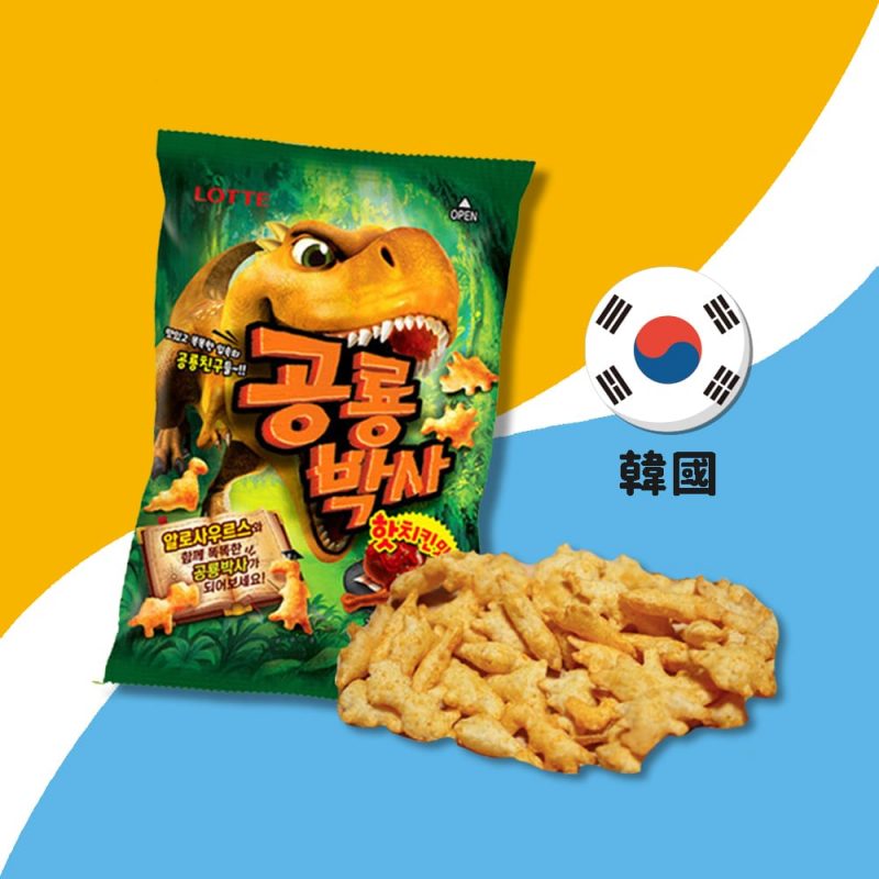 【韓國】樂天Lotte恐龍造型餅乾-韓式烤雞口味50g