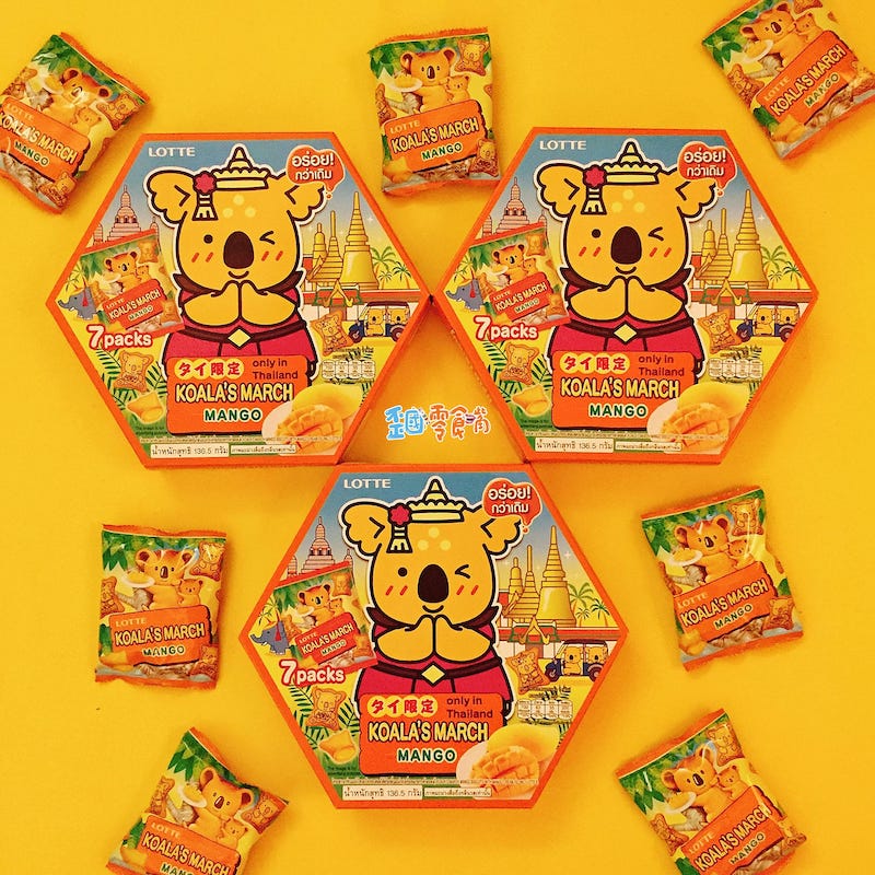 【泰國】Lotte小熊芒果餅乾禮盒2