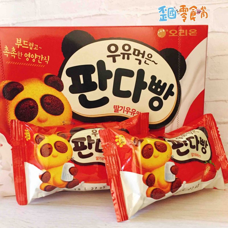 【韓國】 熊貓蛋糕-草莓牛奶口味(8入)200g
