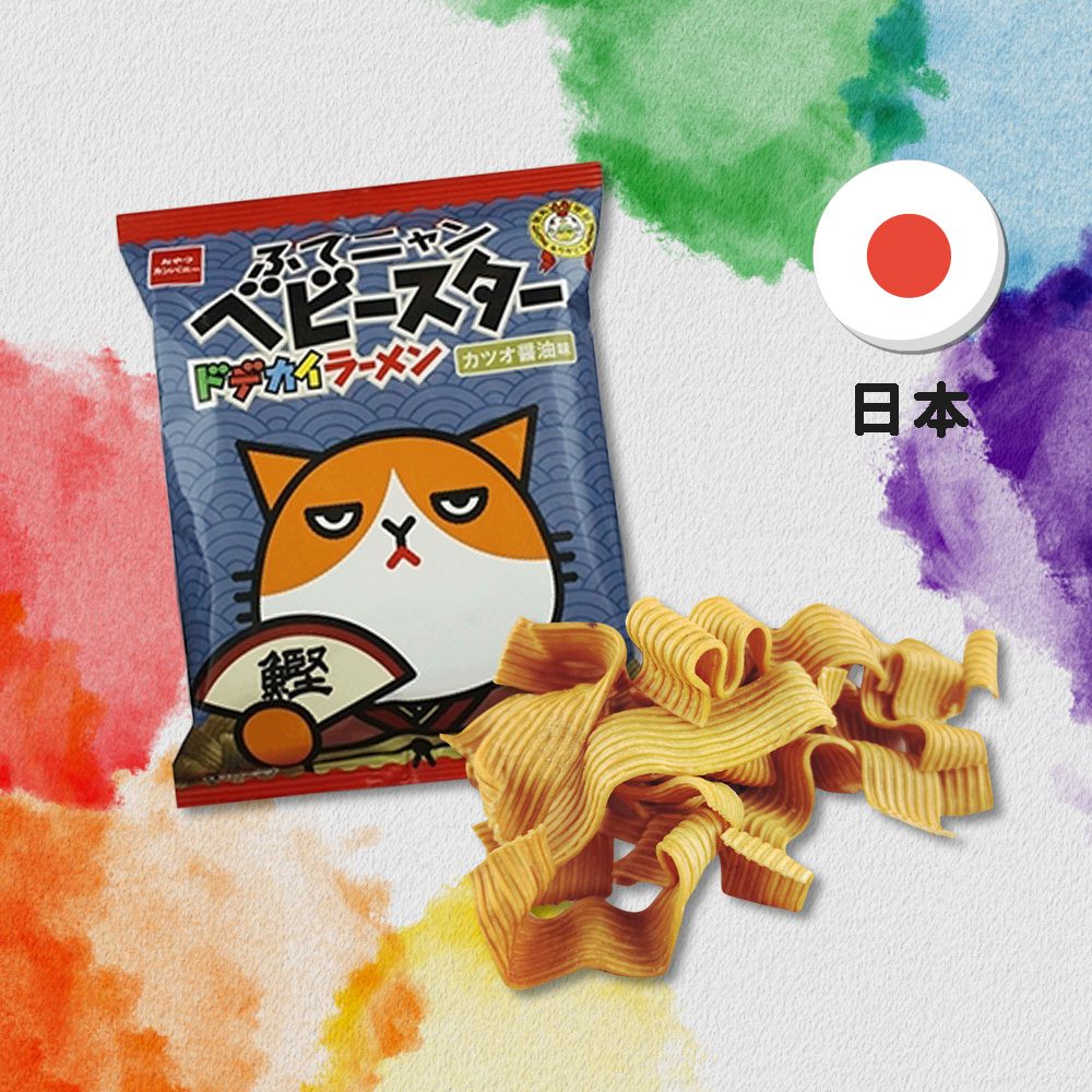 【日本】不爽貓超大點心麵餅乾-鰹魚醬油風味66g
