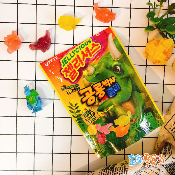 【韓國】LOTTE迷你恐龍造型彩色水果軟糖50g #隨機出貨