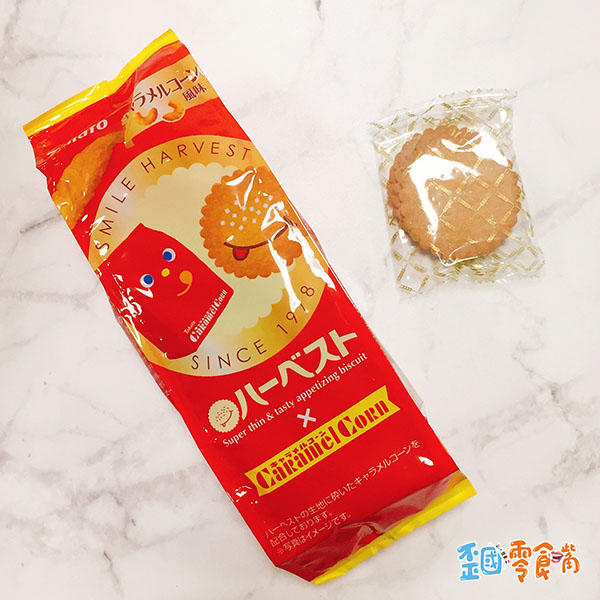 【日本】微笑薄餅-焦糖玉米脆果風味100g