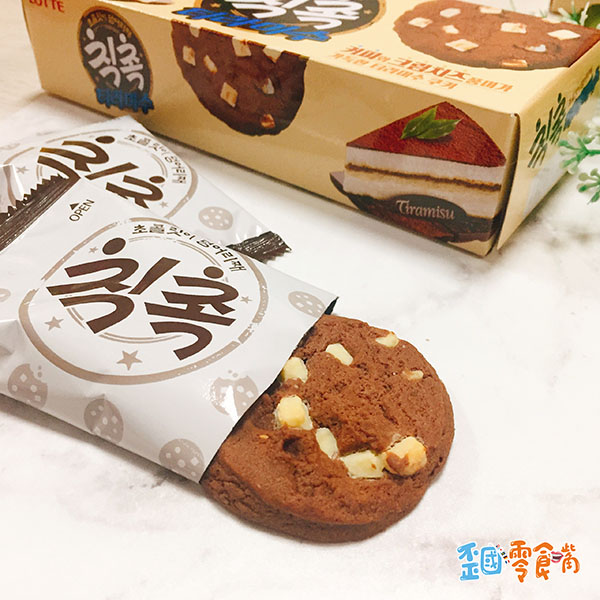 【韓國】LOTTE提拉米蘇脆片-巧克力曲奇餅乾15g(6入/盒)
