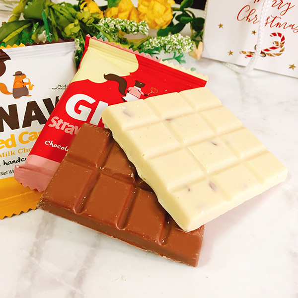 【英國】Gnaw牛奶巧克力-花生醬牛奶巧克力/ 橘子風味黑巧克力/草莓香草白巧克力/焦糖海鹽牛奶巧克力50g