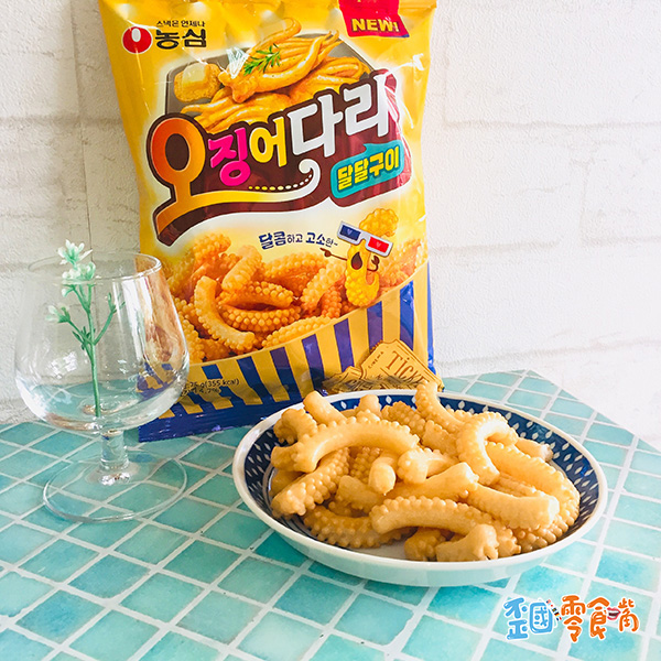 【韓國】農心魷魚腳造型餅乾-奶油烤魷魚風味75g
